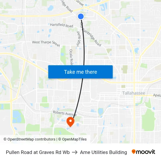 Pullen Road at Graves Rd Wb to Ame Utilities Building map