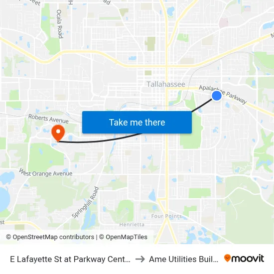 E Lafayette St at Parkway Center Wb to Ame Utilities Building map