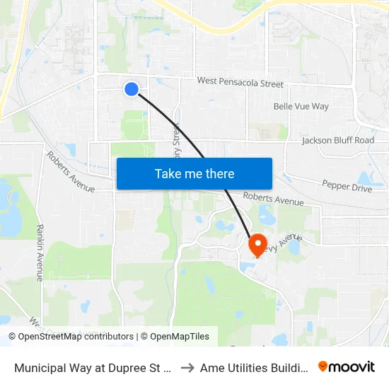 Municipal Way at Dupree St Eb to Ame Utilities Building map