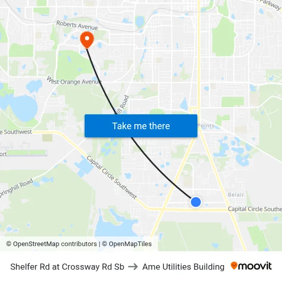 Shelfer Rd at Crossway Rd Sb to Ame Utilities Building map