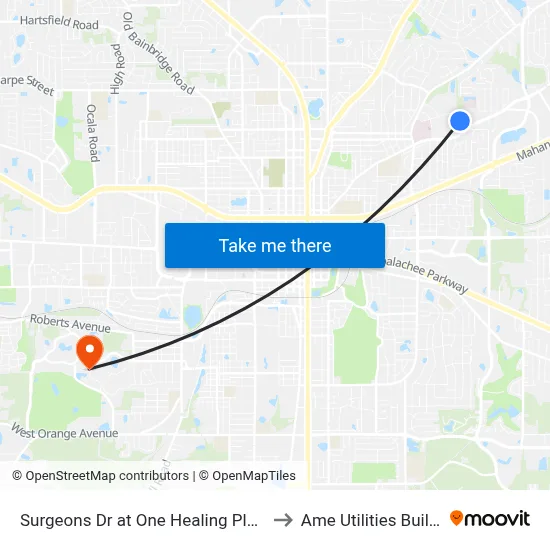 Surgeons Dr at One Healing Place Nb to Ame Utilities Building map