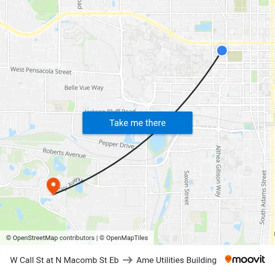 W Call St at N Macomb St Eb to Ame Utilities Building map