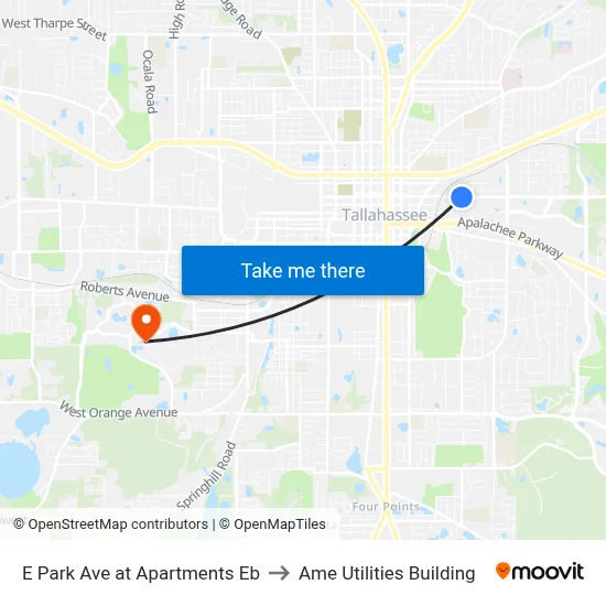 E Park Ave at Apartments Eb to Ame Utilities Building map