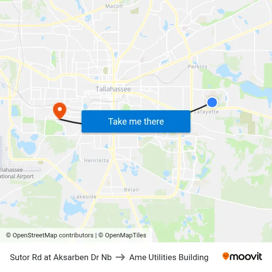 Sutor Rd at Aksarben Dr Nb to Ame Utilities Building map