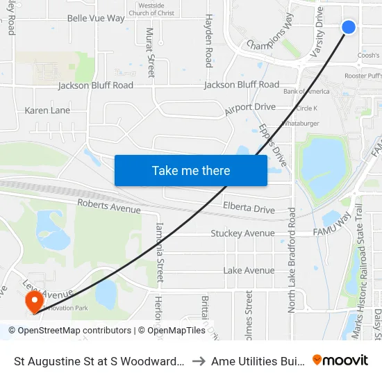St Augustine St at S Woodward Ave Eb to Ame Utilities Building map