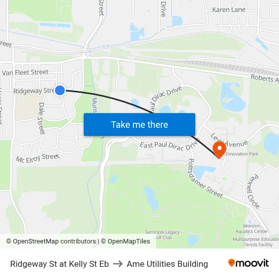 Ridgeway St at Kelly St Eb to Ame Utilities Building map