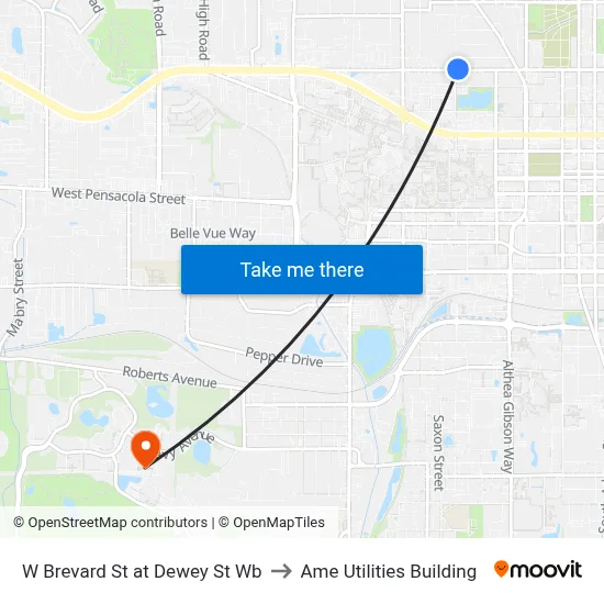 W Brevard St at Dewey St Wb to Ame Utilities Building map