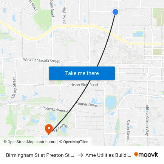 Birmingham St at Preston St Nb to Ame Utilities Building map