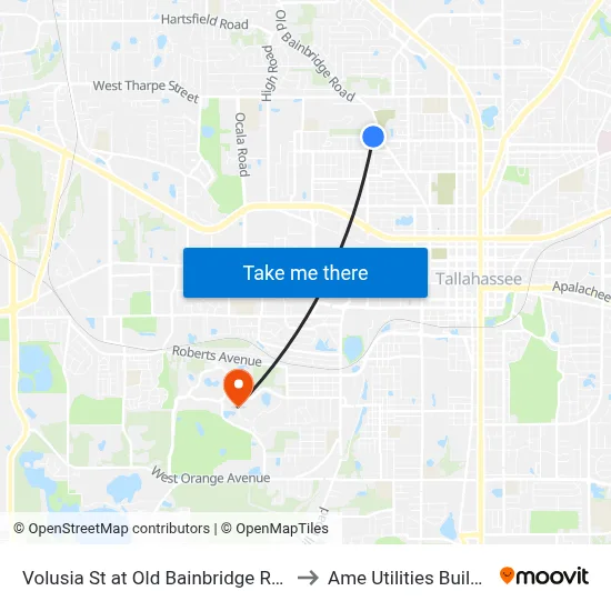 Volusia St at Old Bainbridge Rd Wb to Ame Utilities Building map