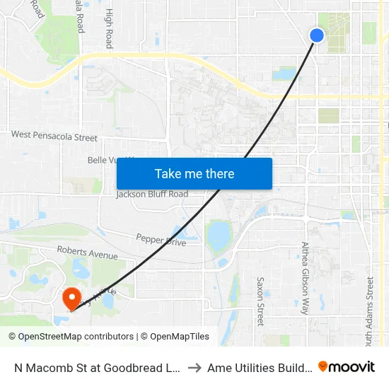 N Macomb St at Goodbread Ln Sb to Ame Utilities Building map
