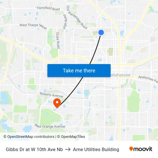 Gibbs Dr at W 10th Ave Nb to Ame Utilities Building map