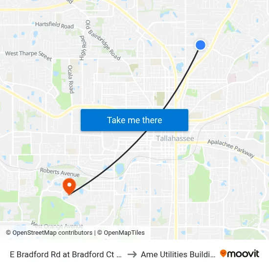E Bradford Rd at Bradford Ct Wb to Ame Utilities Building map