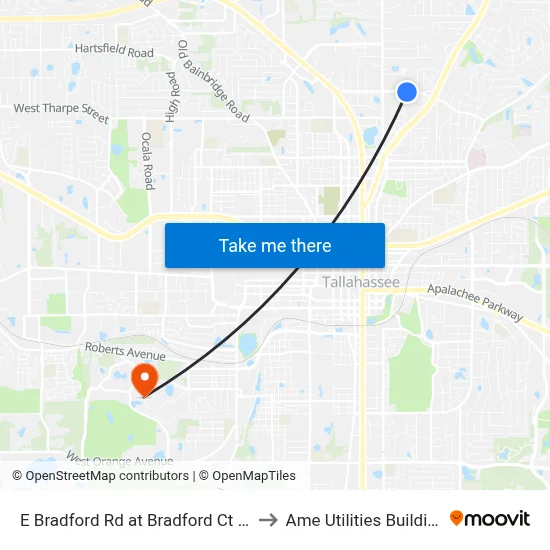 E Bradford Rd at Bradford Ct Eb to Ame Utilities Building map