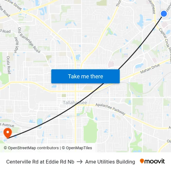 Centerville Rd at Eddie Rd Nb to Ame Utilities Building map