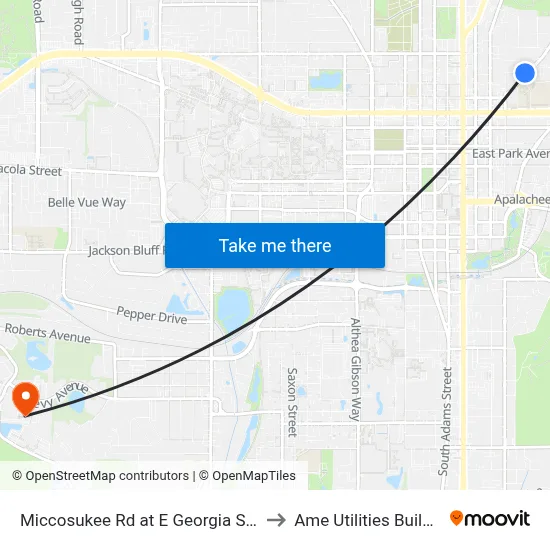 Miccosukee Rd at E Georgia St Wb to Ame Utilities Building map