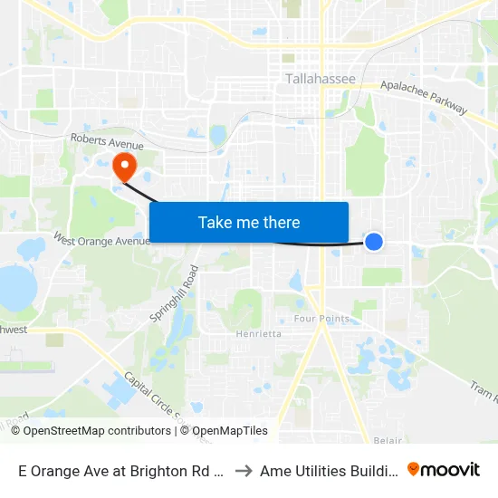 E Orange Ave at Brighton Rd Wb to Ame Utilities Building map