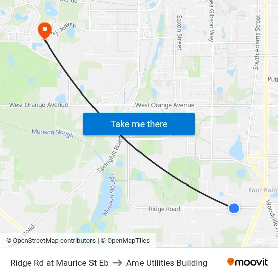 Ridge Rd at Maurice St Eb to Ame Utilities Building map