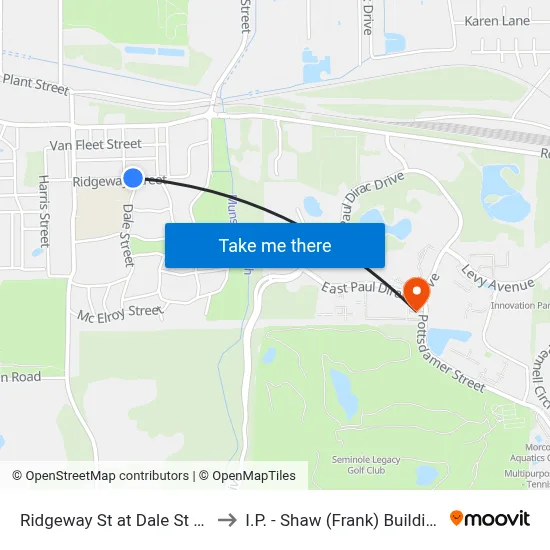 Ridgeway St at Dale St Eb to I.P. - Shaw (Frank) Building map