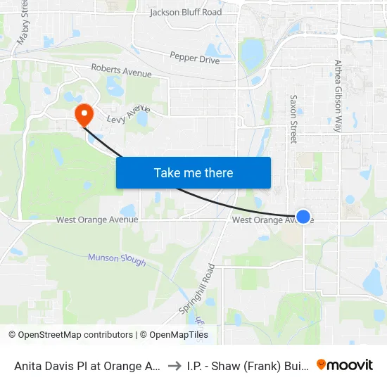 Anita Davis Pl at Orange Ave Sb to I.P. - Shaw (Frank) Building map