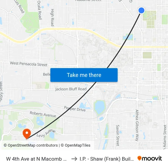 W 4th Ave at N Macomb St Eb to I.P. - Shaw (Frank) Building map