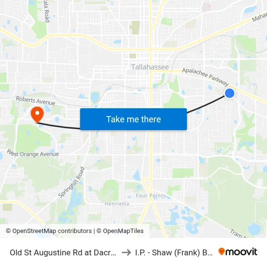 Old St Augustine Rd at Dacron Dr Eb to I.P. - Shaw (Frank) Building map