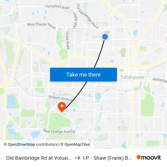 Old Bainbridge Rd at Volusia St Sb to I.P. - Shaw (Frank) Building map