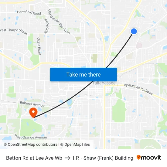 Betton Rd at Lee Ave Wb to I.P. - Shaw (Frank) Building map