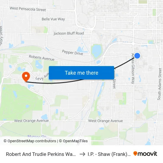Robert And Trudie Perkins Way at Famu Wb to I.P. - Shaw (Frank) Building map