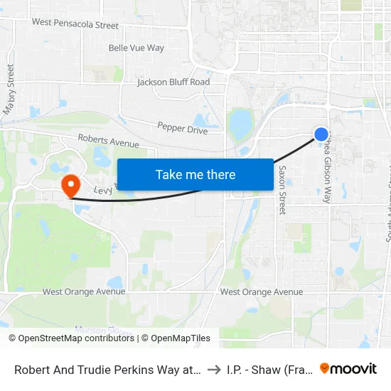 Robert And Trudie Perkins Way at Althea Gibson Way Wb to I.P. - Shaw (Frank) Building map