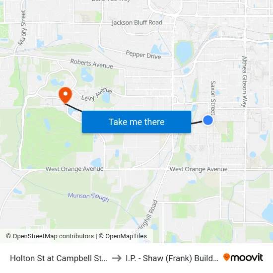 Holton St at Campbell St Sb to I.P. - Shaw (Frank) Building map