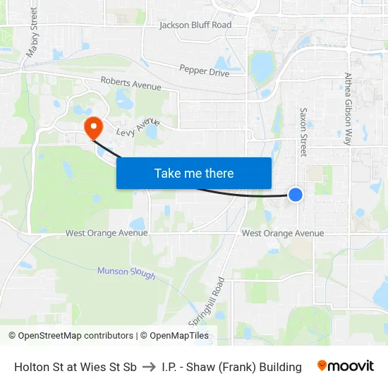 Holton St at Wies St Sb to I.P. - Shaw (Frank) Building map