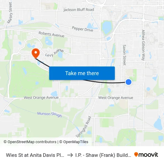 Wies St at Anita Davis Pl Eb to I.P. - Shaw (Frank) Building map