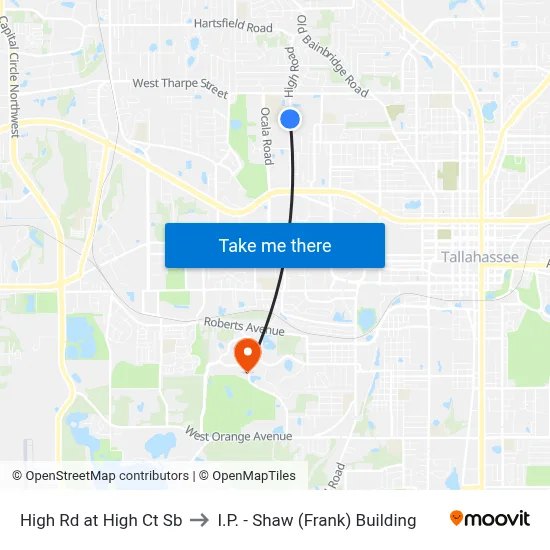 High Rd at High Ct Sb to I.P. - Shaw (Frank) Building map
