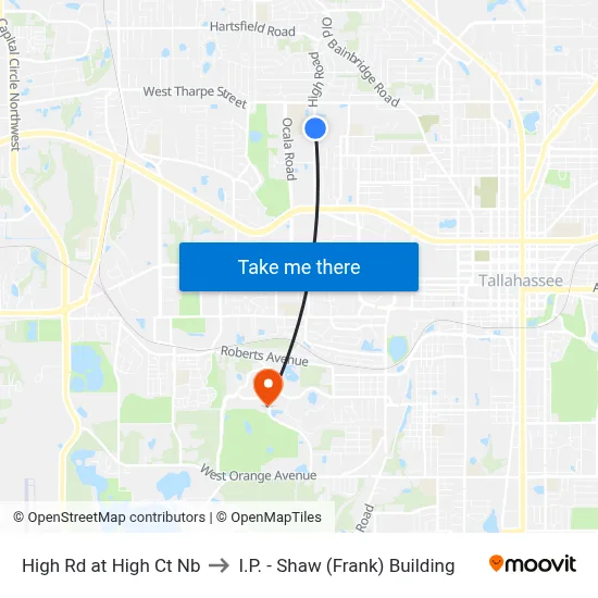 High Rd at High Ct Nb to I.P. - Shaw (Frank) Building map