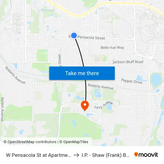 W Pensacola St at Apartments Wb to I.P. - Shaw (Frank) Building map
