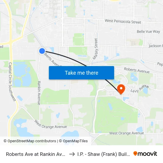Roberts Ave at Rankin Ave Wb to I.P. - Shaw (Frank) Building map