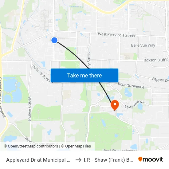 Appleyard Dr at Municipal Way Nb to I.P. - Shaw (Frank) Building map