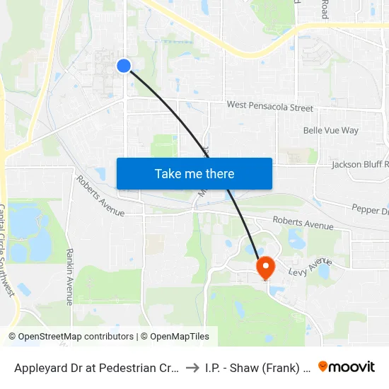 Appleyard Dr at Pedestrian Crosswalk Sb to I.P. - Shaw (Frank) Building map