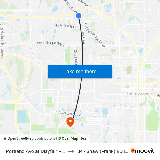 Portland Ave at Mayfair Rd Wb to I.P. - Shaw (Frank) Building map
