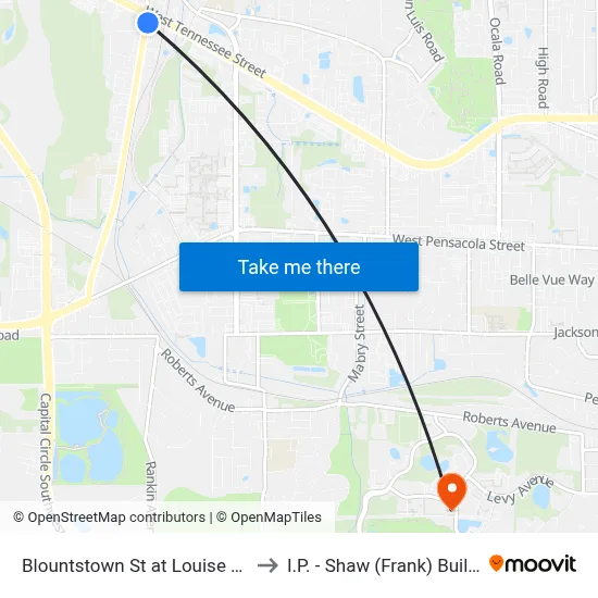 Blountstown St at Louise St Nb to I.P. - Shaw (Frank) Building map