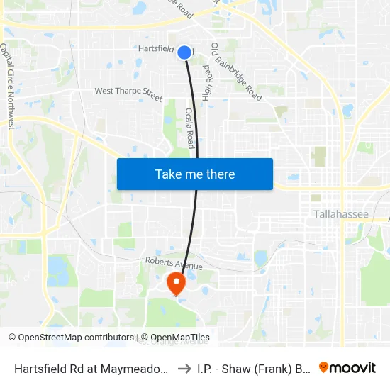 Hartsfield Rd at Maymeadow Ln Wb to I.P. - Shaw (Frank) Building map