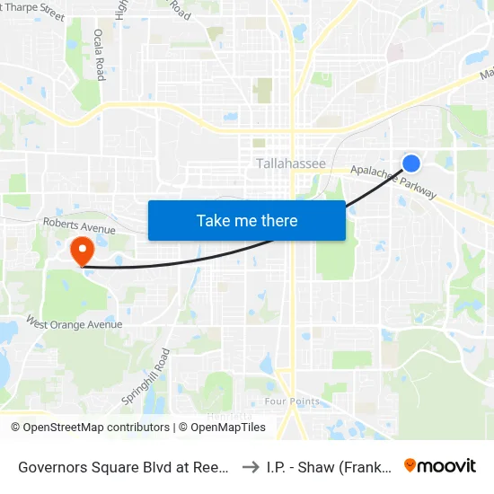 Governors Square Blvd at Reece Park Ln Wb to I.P. - Shaw (Frank) Building map