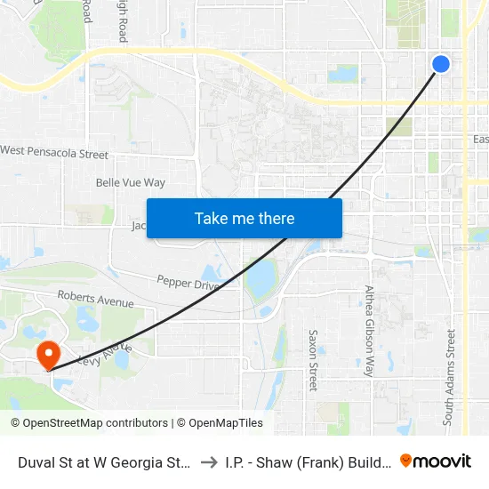 Duval St at W Georgia St Nb to I.P. - Shaw (Frank) Building map