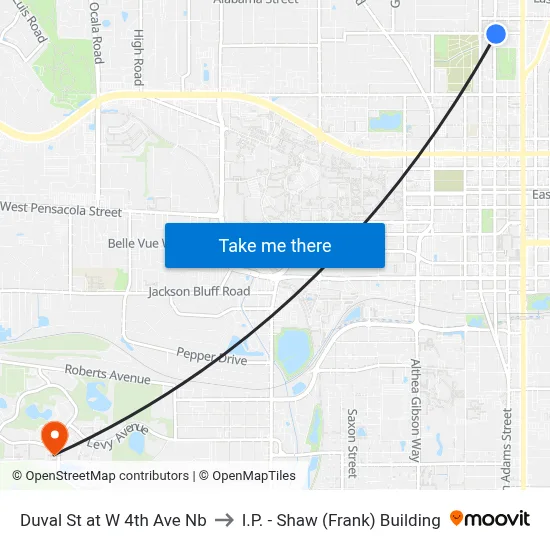 Duval St at W 4th Ave Nb to I.P. - Shaw (Frank) Building map