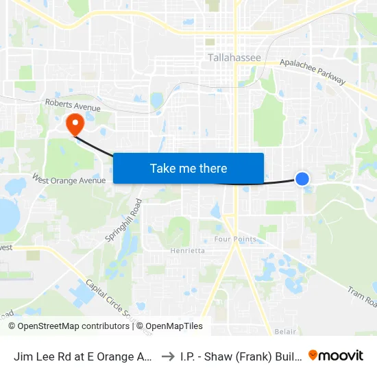 Jim Lee Rd at E Orange Ave Sb to I.P. - Shaw (Frank) Building map