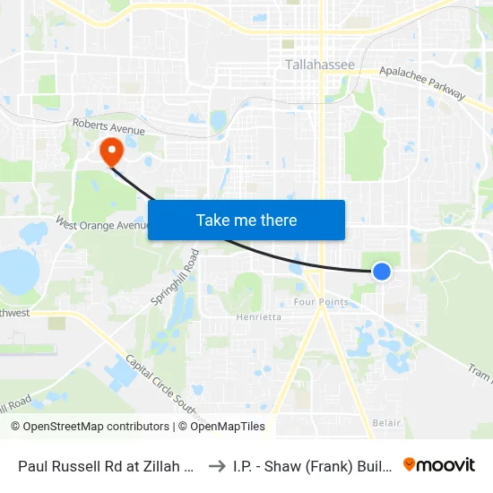 Paul Russell Rd at Zillah St Eb to I.P. - Shaw (Frank) Building map