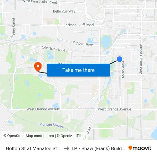 Holton St at Manatee St Sb to I.P. - Shaw (Frank) Building map