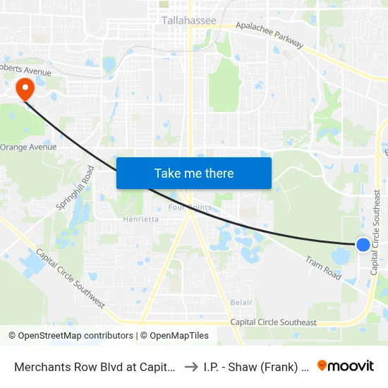 Merchants Row Blvd at Capital Cir SE Eb to I.P. - Shaw (Frank) Building map
