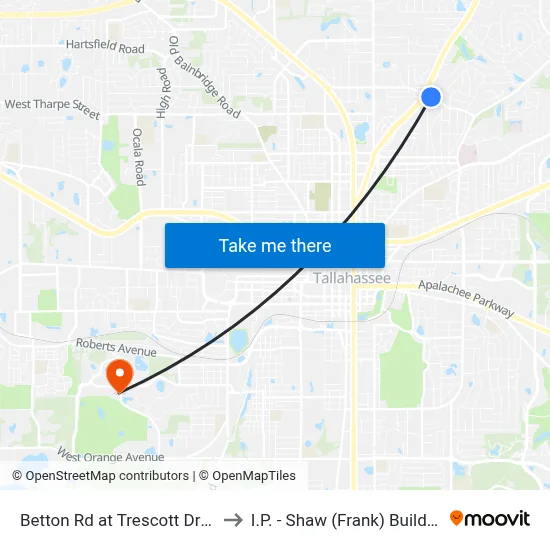 Betton Rd at Trescott Dr Eb to I.P. - Shaw (Frank) Building map