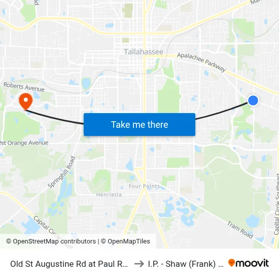Old St Augustine Rd at Paul Russell Rd Eb to I.P. - Shaw (Frank) Building map